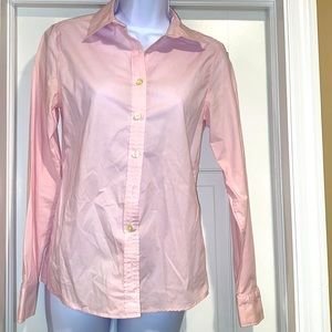 Banana Republic pink button down blouse. Size 0